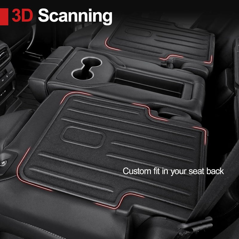 HOUCLEMIC Backrest Mat Compatible with 2023-2025 2026 Honda Pilot Accessories, 2nd Kick Mats for 2022-2026 Acura MDX Accessories - Image 3